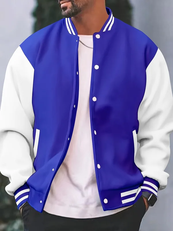 Autumn and Winter New Men's Fashion Buttons Fashion Versatile Multi-color Men's and Women's Streetwear Baseball Jacket