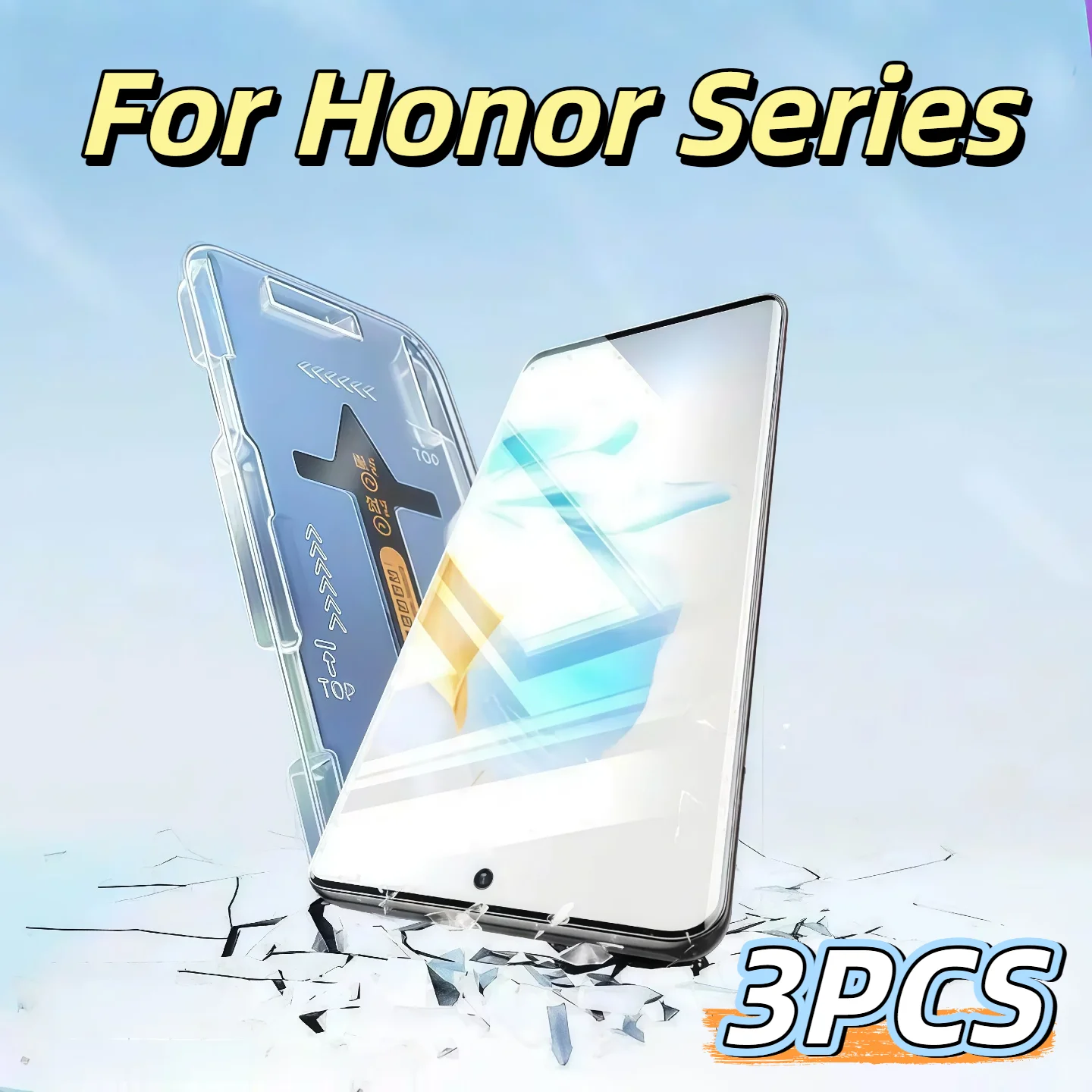3-Pack HD Tempered Glass Screen Protector with 9H Hardness