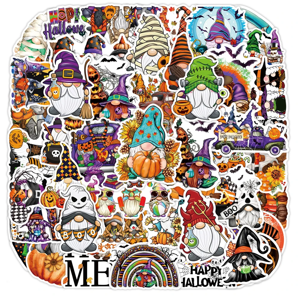 10/30/50pcs Halloween Seven Dwarfs Cartoon Graffiti Stickers Decals DIY Skateboard Car Laptop Waterproof Cool Decoration Sticker