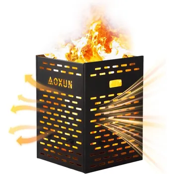 63 Gallon Ultra Thick Burn Barrel for Yard Waste - Heavy Duty Outdoor Incinerator Drum with Burn Cage and Bottom Ash Tray Desig 1