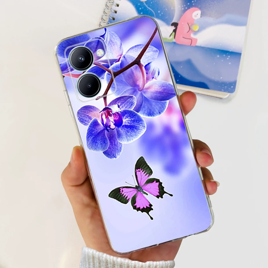 Stylish Painted Soft Silicone Back Cover – 6.5'' Phone Case