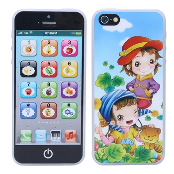 Baby English Learning Phone Machine Music Light Touch Screen Mobile Phone Toy Early Child Development Educational Toy 2