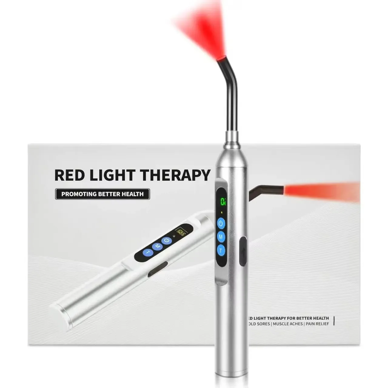 660nm 850nm Red Light Therapy Cold Sore Device For Mouth Sores Treatment Near Infrared LED Light Therapy Machine Skin Care Wand