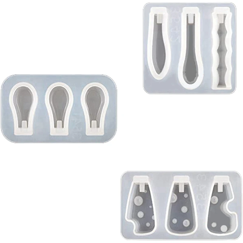 3Pcs Resin Knife Holder Handle Resin Casting Mold For DIY Cutlery Handle Epoxy Resin Mold
