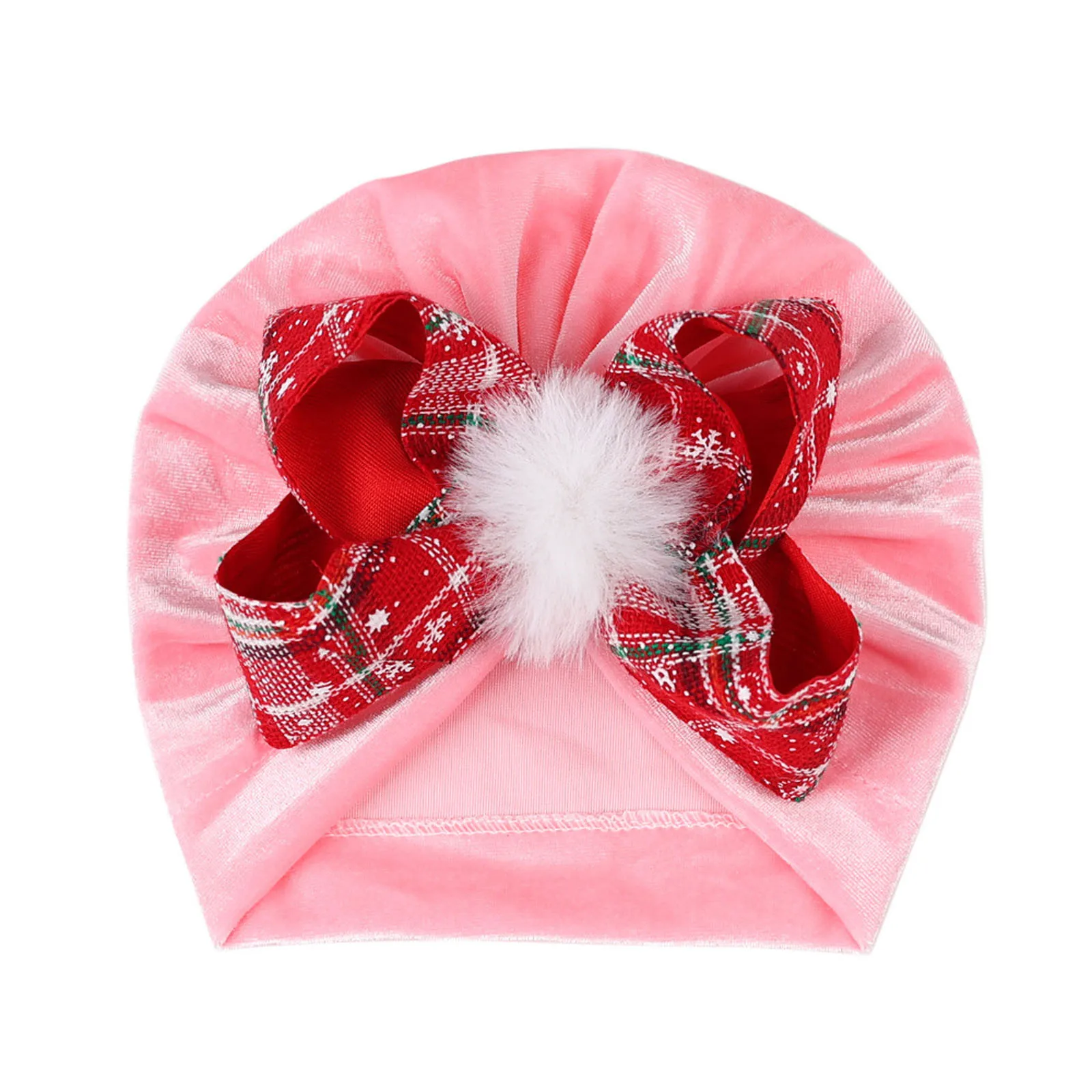 Baby Christmas Big Bow Turban Hats Bohemia Cap Girls Headwear Bun Knot Sports Hats Hat Organizer for Baseball Caps Wall
