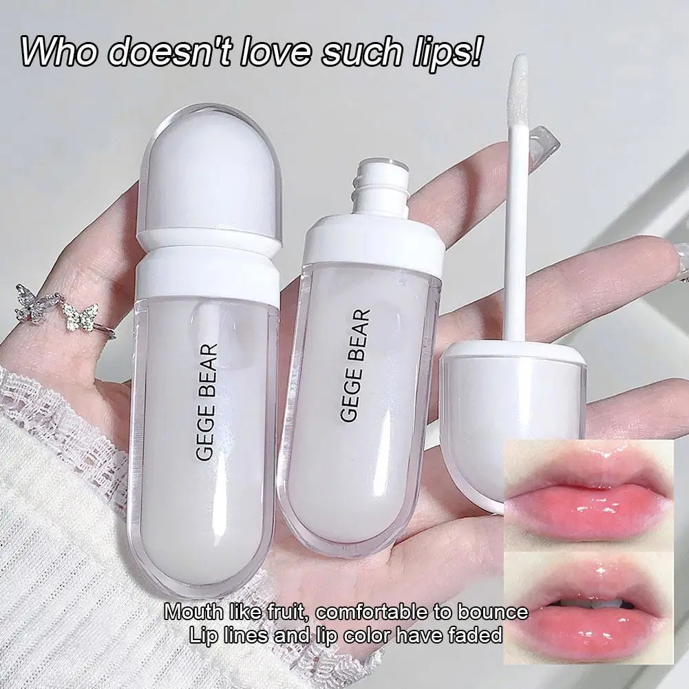 Clear Moisture Lip Gloss Lip Oil Plumping Base Hydrating Moisturising Care Liquid Lip Balm Makeup Lighten Lines Lips Jelly Glaze lip balm sweet jelly shimmer lip oil moisturizing clear cosmetics lip lipstick lip lip lines makeup liquid fades gloss shin g4z9