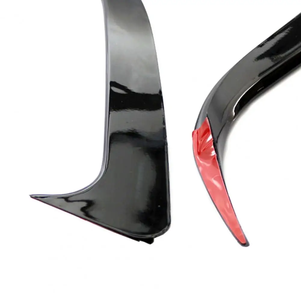 2Pcs 에어 벤트 스포일러 내마 모성 장식 ABS 광택 블랙 리어 범퍼 스포일러 for Mercedes-Benz CLA200/220/250 2014-2018