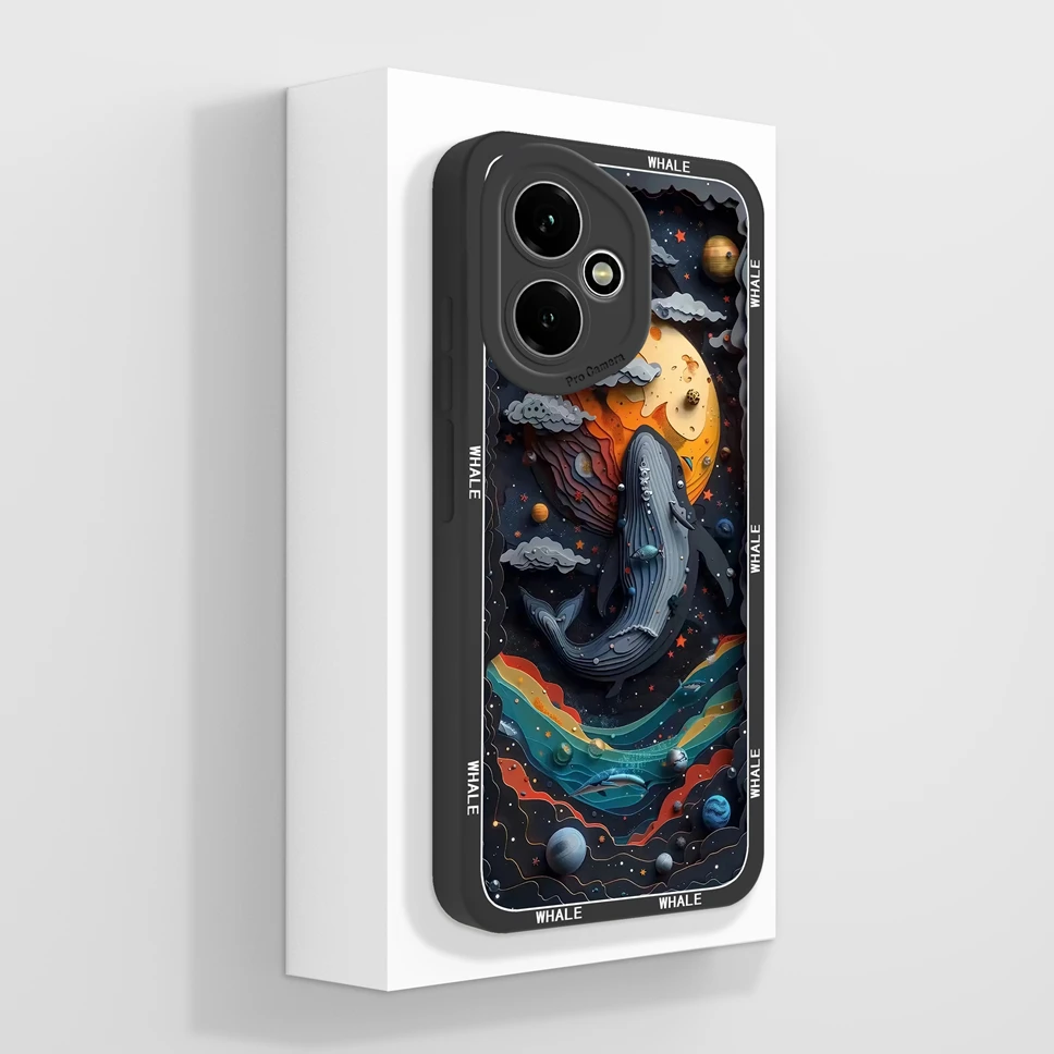 Cute Cat Pattern Soft Phone Case - High-Quality Shockproof Back Cover