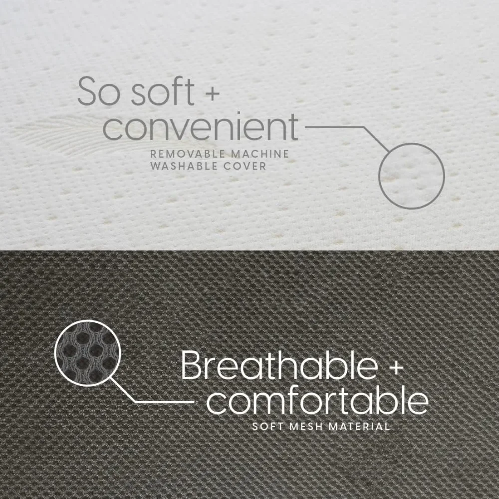 Portable Foldable Mattress Queen with Memory Foam & Washable Cover, Tri-Folding Floor Bed, Camping, Fold Up Guest Bed 4