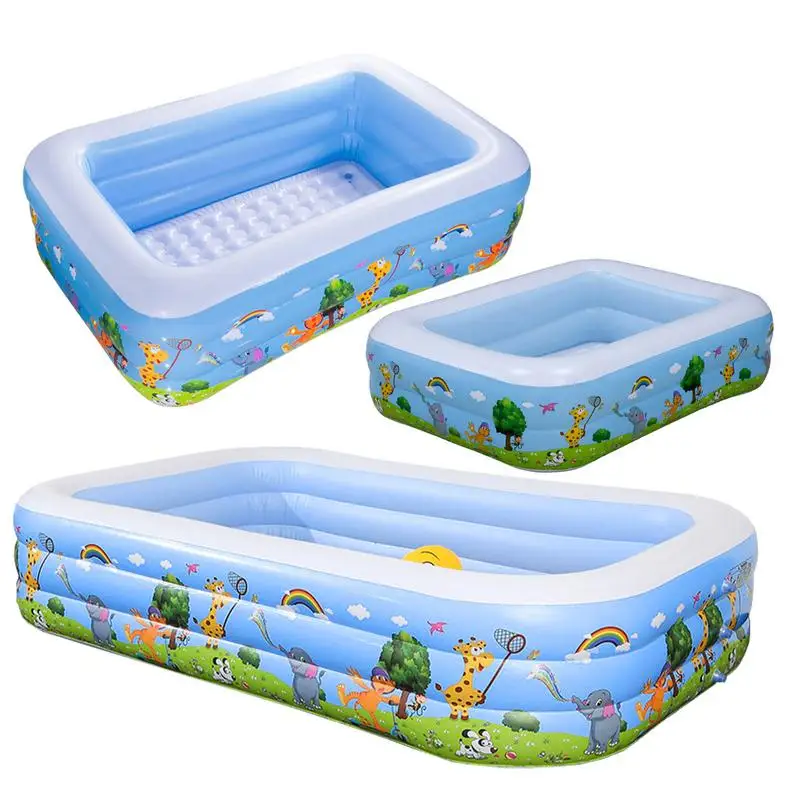 Inflatable Swimming Pool Square Kids Children Home Use Paddling Reservoir Portable Foldable Children Adult Bathing Tub