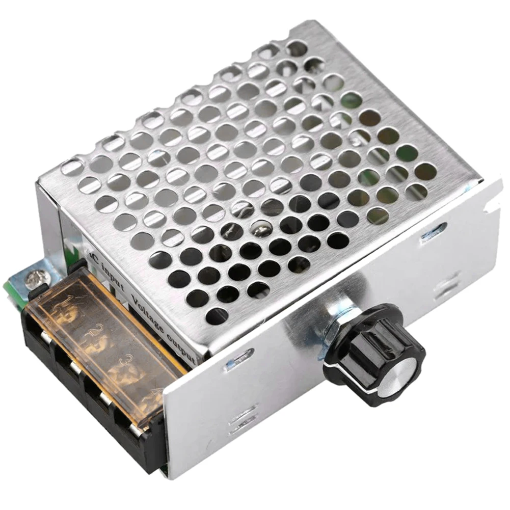4000W 사이리스터 전자 전압 조정기 컨트롤러(케이스 포함) AC 220V 전자 전압 조정기 제어 스위치 고전력