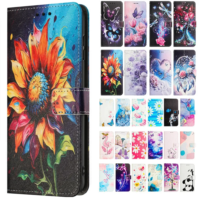 Luxury Leather Flip Wallet Book Cover - Universal Protective Phone Case