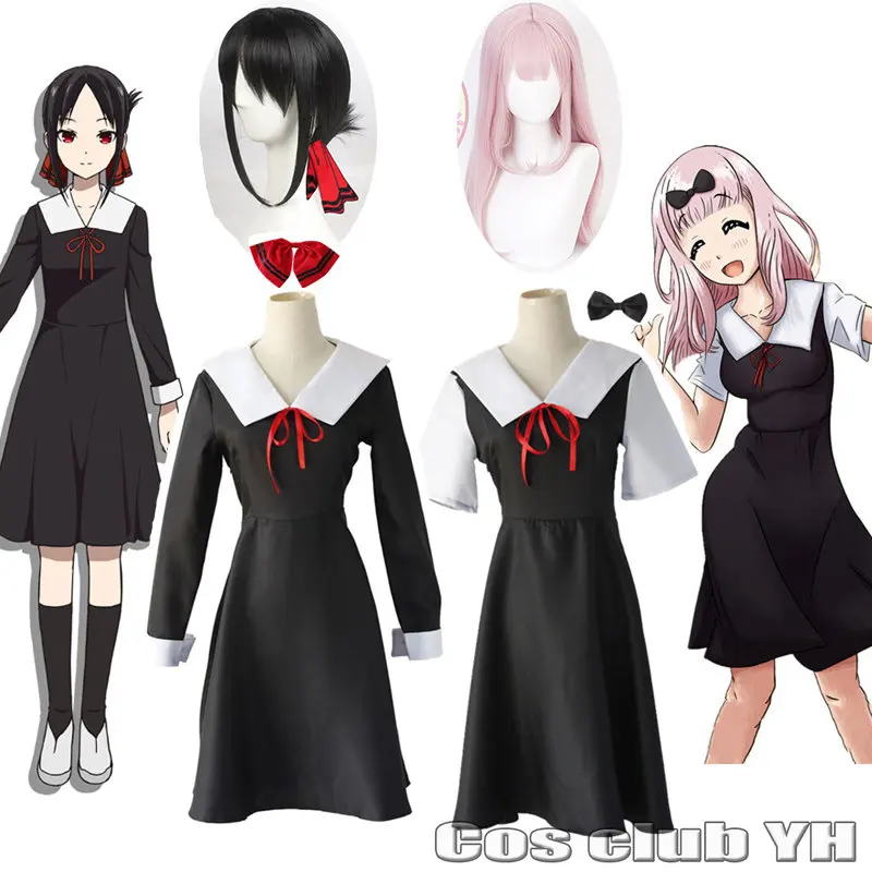 

Anime Kaguya Sama Chika Shinomiya Kaguya Cosplay Halloween Costumes For Women Plus Size Love Is War JK Uniform Dresses Fujiwara