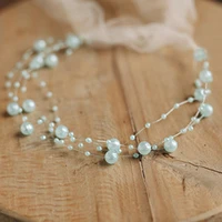 Princess Baby Photoshoots Posing Photo Tieback Hair Accessories Newborn Photography Props Toddler Girls Pearl Headband 5