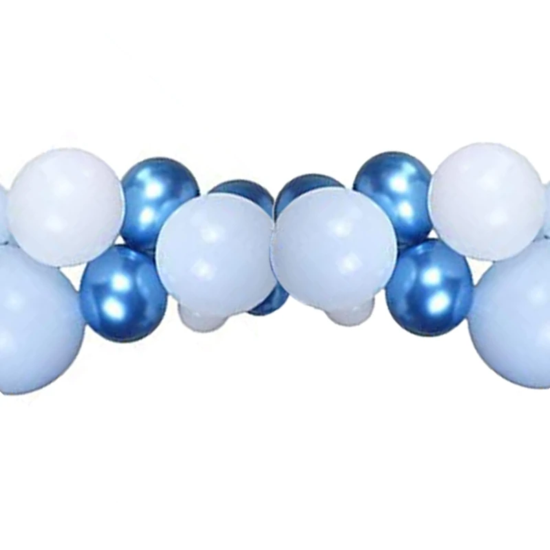 Promotion! 85Pcs Blue White Silver Metal Balloon Garland Arch Wedding Event Party Baby Shower Birthday Dec |