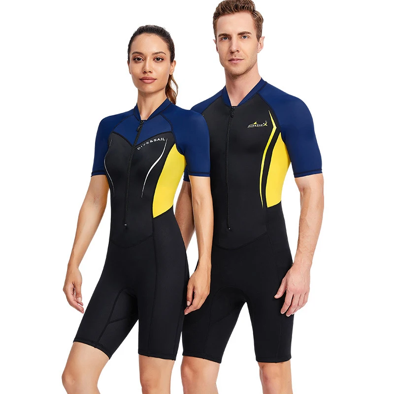 1.5MM Thicken Wetsuit Mens Women Neoprene One Piece Short Quick Dry Surfing Suit Beach Swimming Scuba Diving Suit Swimwear