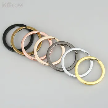 MIBROW 금속 키 체인, 15 20 25 28 30mm 키링 분할 링, 절대 바래지 않음, DIY 쥬얼리 제작 결과물, 10 PCs, 20PCs
