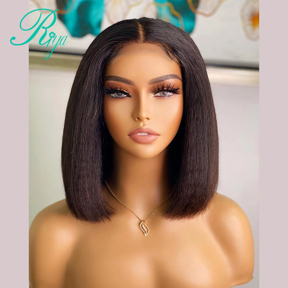 Brazilian Short Wigs Human Hair Pixie Cut Bob Lace Front Wig Human Hair 4x4 Closure Wig Wigs For Black Women 250%