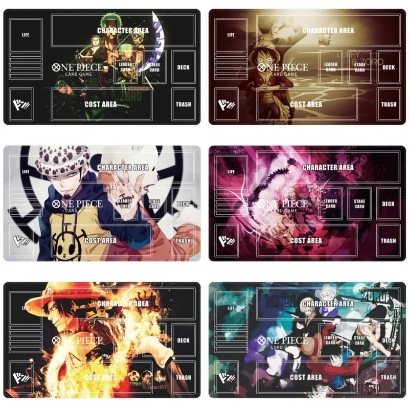 

ONE PIECE DIY Monkey D. Luffy Roronoa Zoro Nami Ace OPCG Single Person Lockrand Dueling Disc Mat Game Collection Card Pad