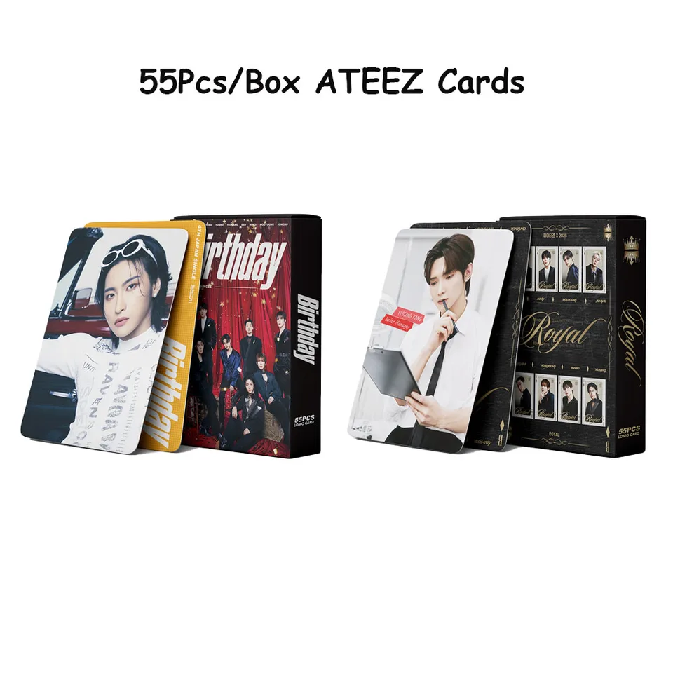 55Pcs/Set KPOP ATEEZ 4th JAPAN SINGLE BIRTHDAY Album Photocards