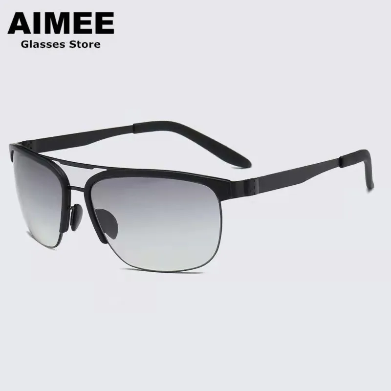 

Men's Wide Stainless Sunglasses Brand Designer UV400 Protect Double-Beam Driving Sun Glasses Gradient Lens Optical Eyeglasses