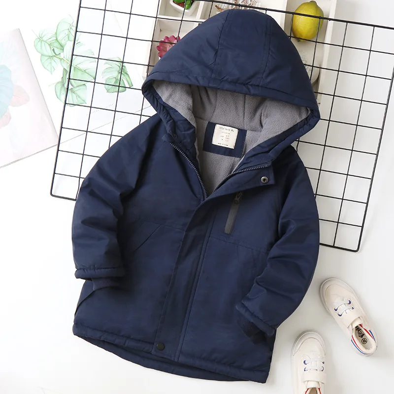 OLEKID Autumn Winter Children Jacket For Boys Hooded Plus Velvet Thicken Warm Teenage Boy Outerwear Coat 4-14 Year Kids Parka 5