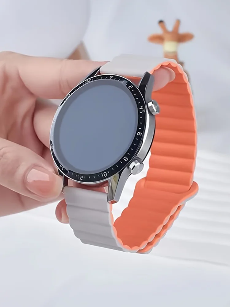 Magnetic Loop Silicone Bracelet Strap - 20mm/22mm