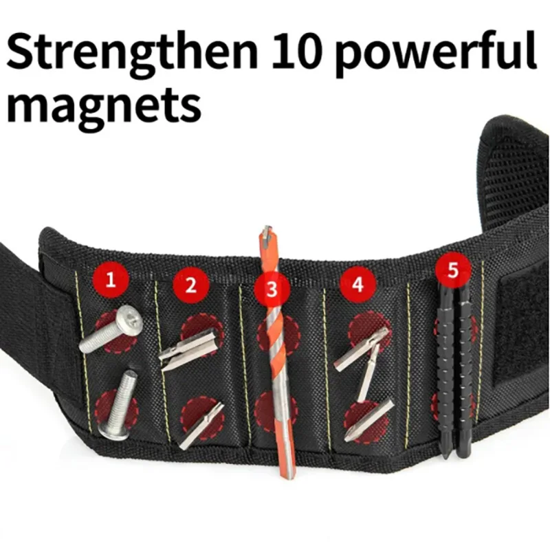 Sturdy And Durable Multifunctional Magnetic Wrist Strap Screw Storage Bag Portable Electrician Wrist Guard Oxford Cloth Tool Kit storage bag tool bag tool case magnetic wristband tool kit tool bags tool kit bag electric tool bag electricians pouch