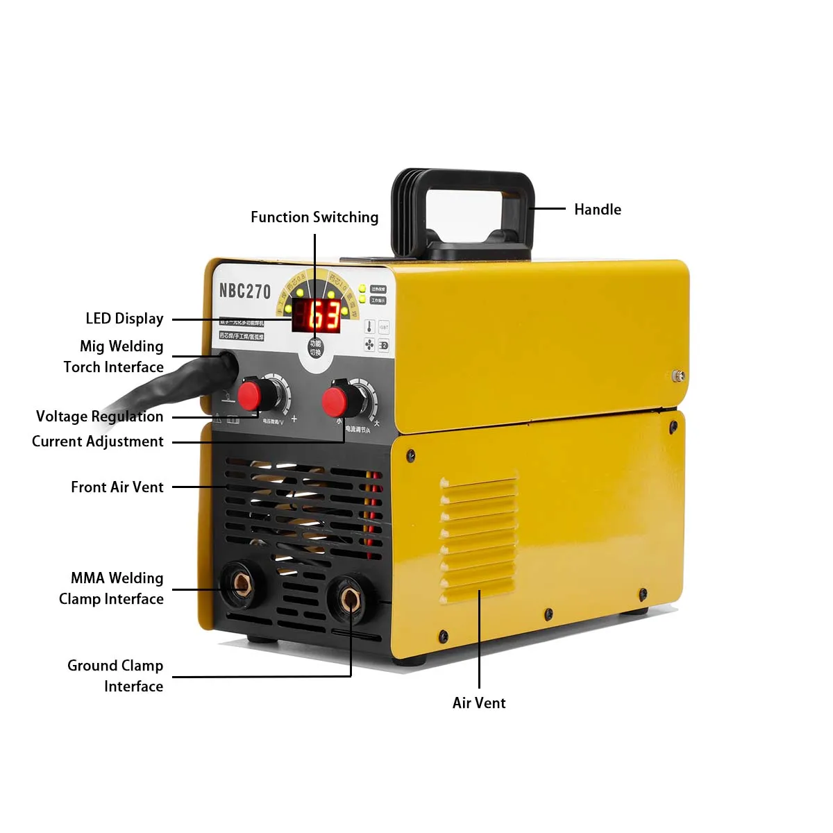 3 in 1 Smart Welding Machine 220V MMA Welder TIG Welding Machine 0.8/1.0 Flux Core Protable Electric MIG ARC TIG