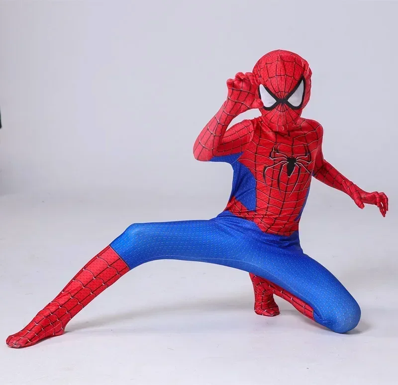 Kids Costume Superhero Spider Costume Bodysuit for Kids Spandex Zentai Halloween  Mann Cosplay Jumpsuit 3D Style