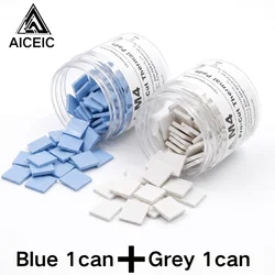 100PCS High - Temperature Thermal Insulating Silicone Repair Mat (Blue 1 Grey1)