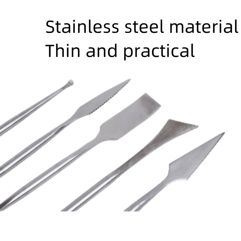 5 sets of stainless steel clay tools Polymer clay DIY modeling carving knife sculpture