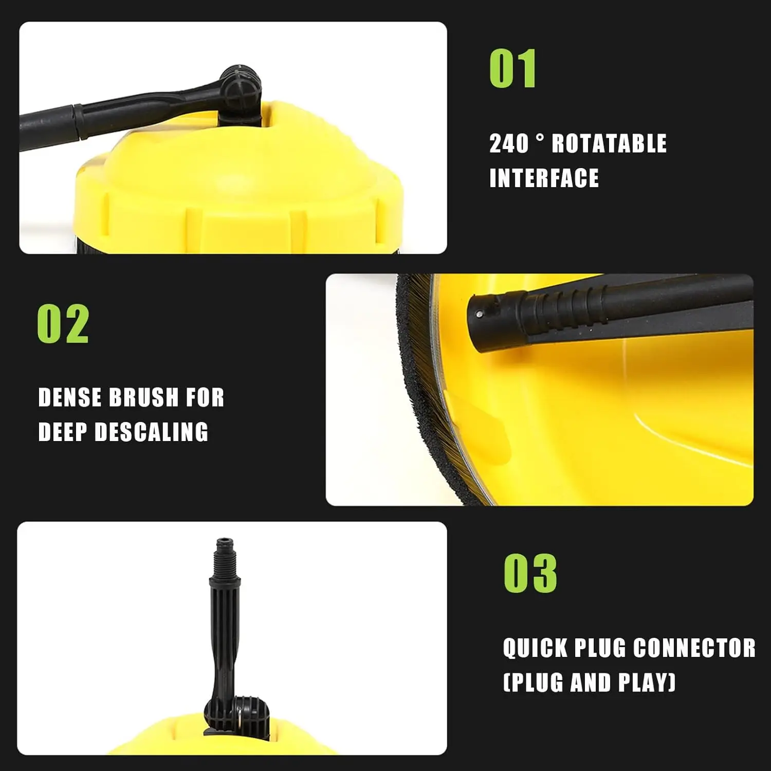 For Karcher Parkside Lavor Cleaning Tornado Brush Multi-Surface Disc Floor Washer pressure washer Flexible Surface Rotary Brush 2