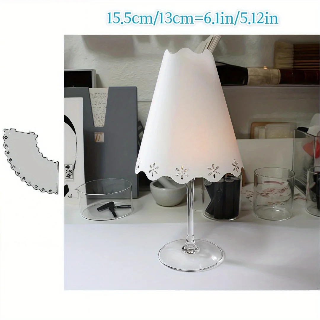 새로운 전등갓 세트 커팅 다이, 선물 포장 카드 만들기 및 스크랩북 DIY 프로젝트 공예 장식