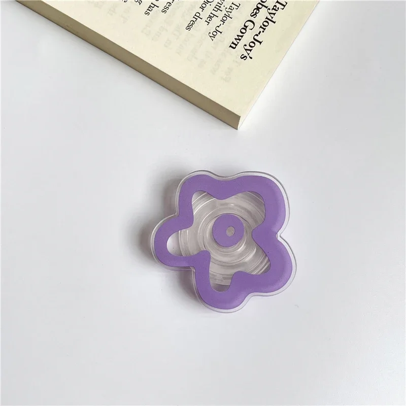 Transparent Glossy Flower Foldable Phone Holder Stand