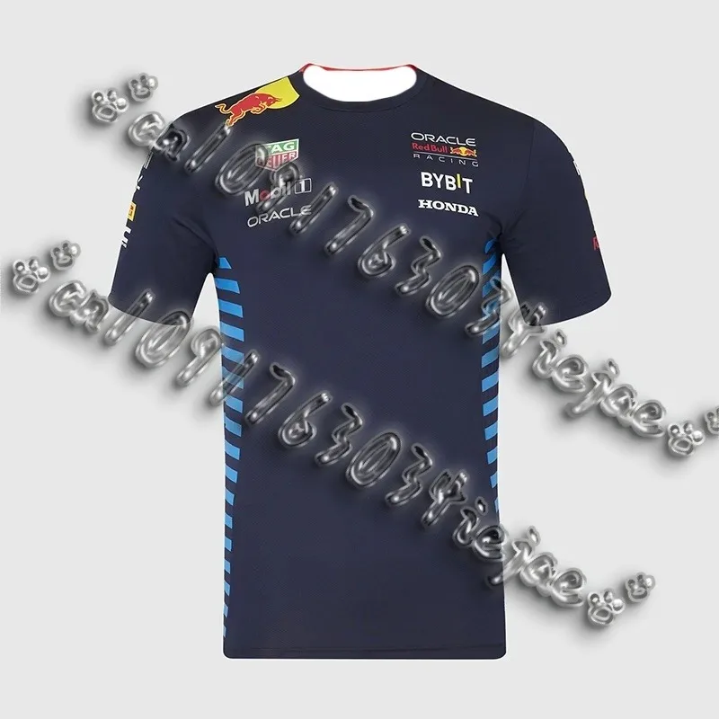 Oracle Red Bull Racing F1 남성용 Max Verstappen 오토바이 드라이버 티셔츠 네이비 블루 _ 2025 성인 속도 건조 편안한 티셔츠