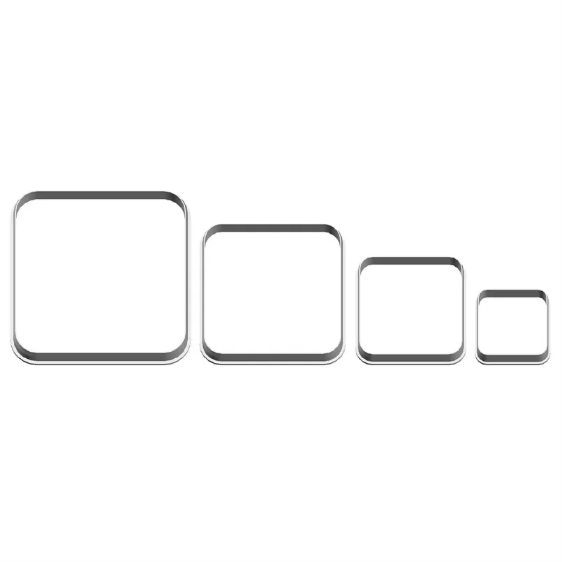 Plastic Molds,Rounded Corners Squares Shape Cake Decorating Fondant Cutters Tools,Plant Fruit Cookie Molds