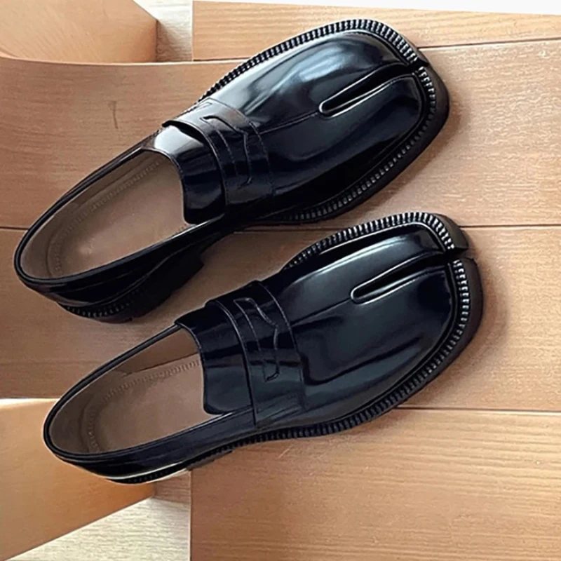 Luxury Brand Designer Chunky Platform Split toe Loafers Women