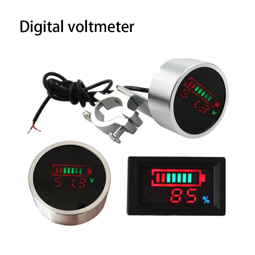 Electric Bike Voltage Meter Digital Universal External Power Display