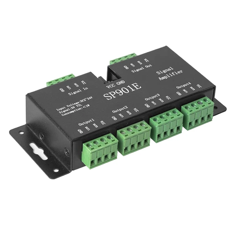 

5X SP901E LED Pixel SPI Signal Amplifier Repeater Addressable LED Strip And Dream Color Programmable LED Matrix Panel