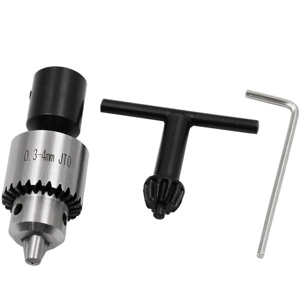 

JT0 Micro Motor Drill Chuck Clamping Range 0.3-4mm Electric Motor Shaft 4-8mm Taper Chuck Connecting Rod Adapter Power Tool