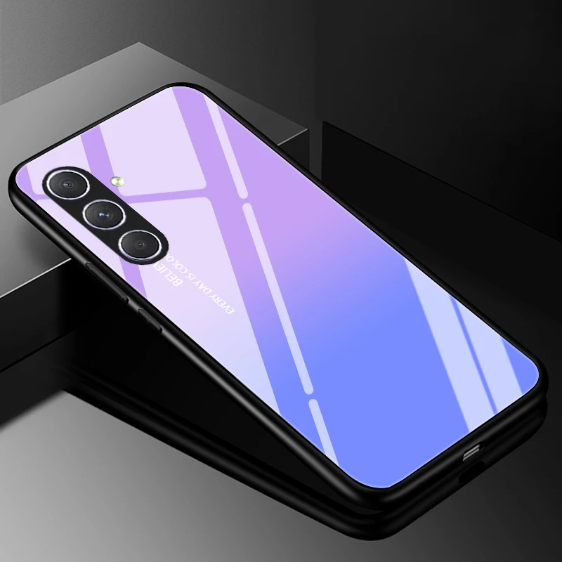 Luxury Tempered Glass Hard PC Phone Case - Premium Back Bumper Cover