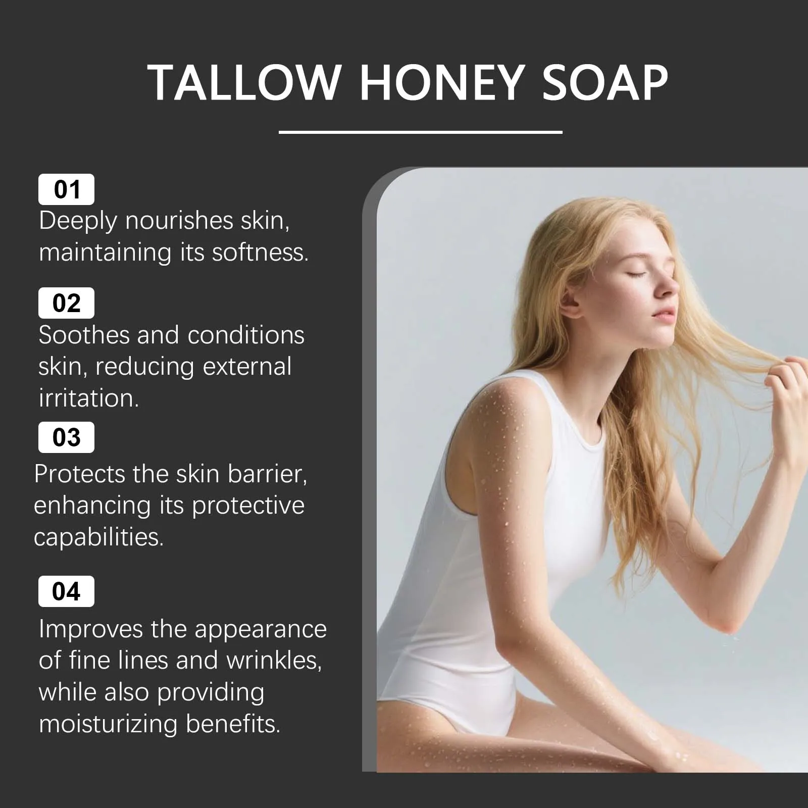Tallow Soap - A Multi-Purpose Soap for Facial & Body Cleansing & Skincare, Featuring Mildness, Freshness, Comfort & Rich Lather