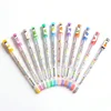12Pcs/set Scented Glitter Colors Gel Pens Highlighter for School Office Adult Coloring Book Journals Drawing Art Markers Cute 4