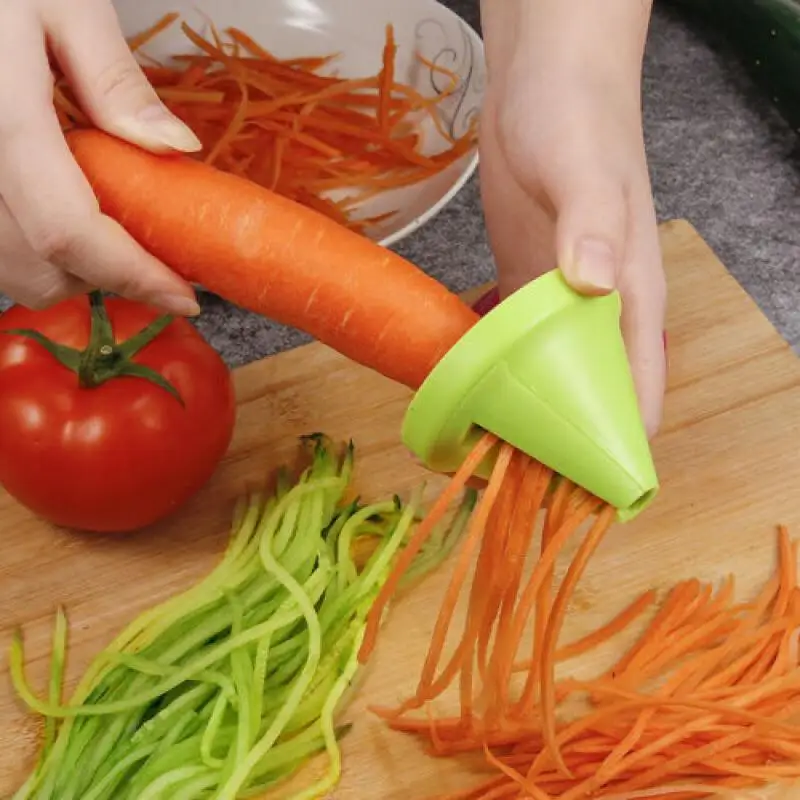 

1Pc Vegetable Multifunction Spiral Shredder Peeler Manual Potato Carrot Radish Rotating Grater Kitchen Tool Gadget