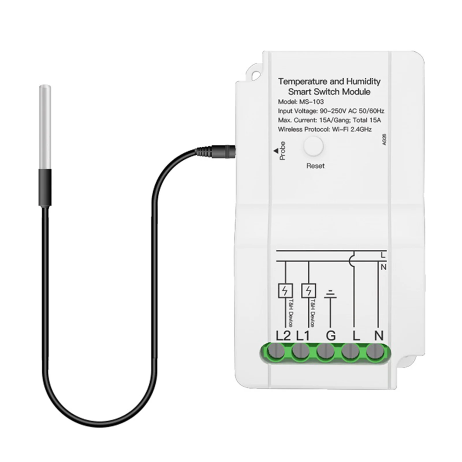 

WiFi Temperature Humidity Controller Voice Control Compatible Enjoy Convenient Temperature Calibration and Reading