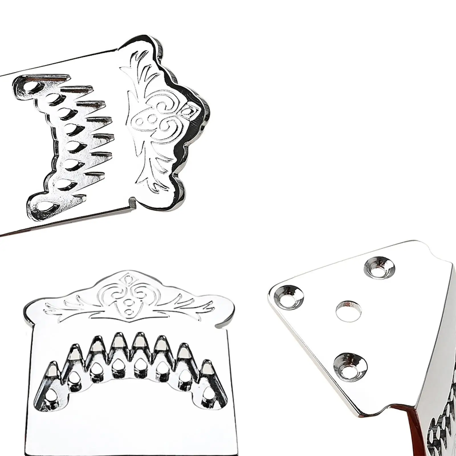 Mandolin Tailpiece Parts 8 String Direct Replaces for Guitar Parts With 3 Mounting Screws