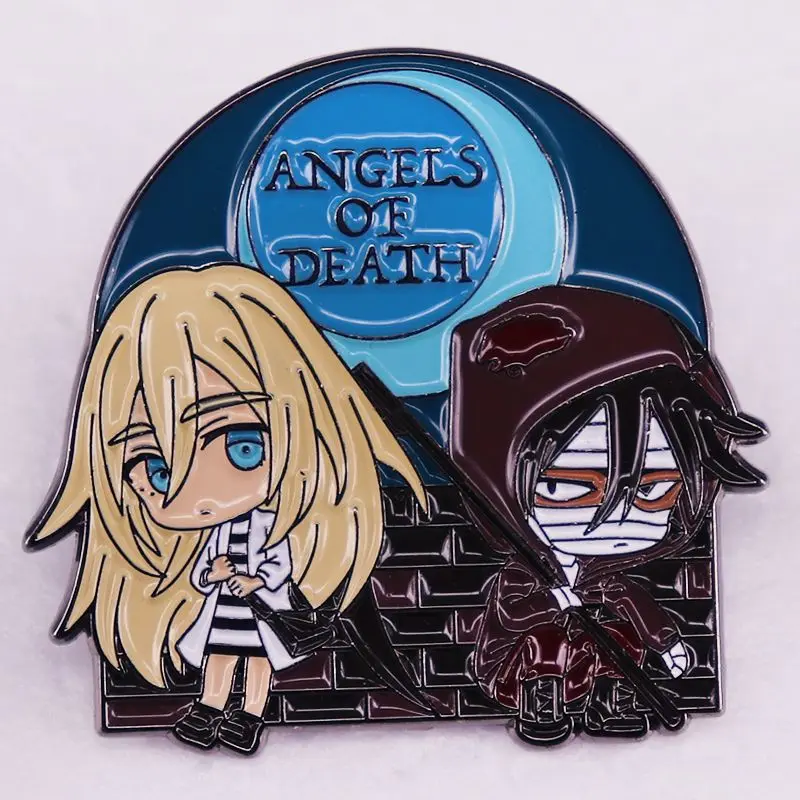 Angels of Death Metal Anime Badge Woman Rachel Gardner Isaac Foster Cartoon  Brooch Man Ray Zack Cute Bag Ornament Accessories - AliExpress