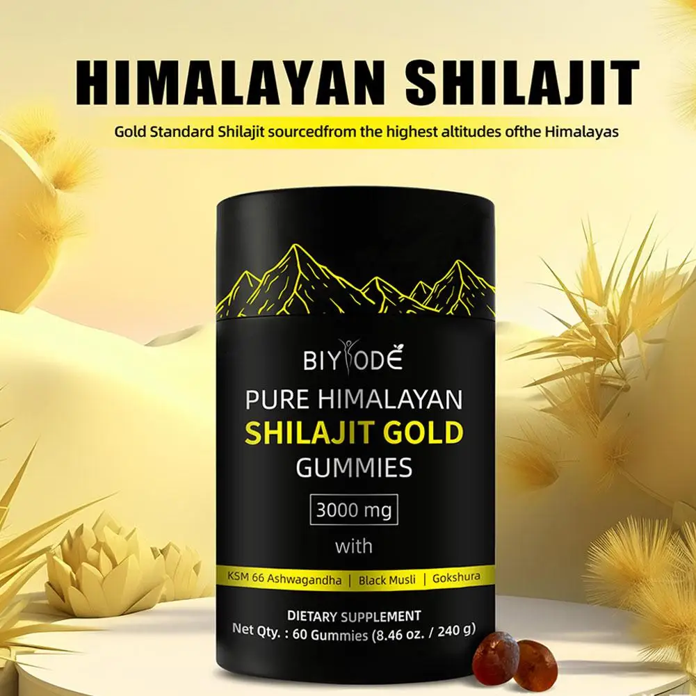 Shilajit Extract Chlorophyll Shilajit Amino Natural Mineral Pure Himalayan Shilajit Gold Gummies