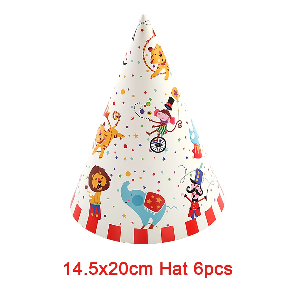 Description Picture 5 of itemCircus Carnival Party Supplies Disposable Tableware Plates Cups Striped Animals Party Kids Birthday Decorations Baby Shower Gift